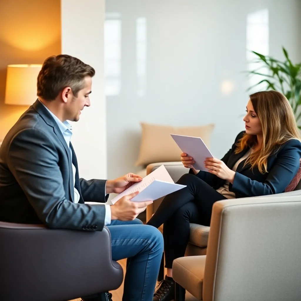 Professionele coach die een financiële mindset workshop geeft aan een groep deelnemers