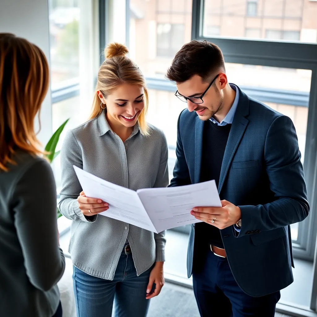 Paar dat samen hun financiële toekomst plant met een coach