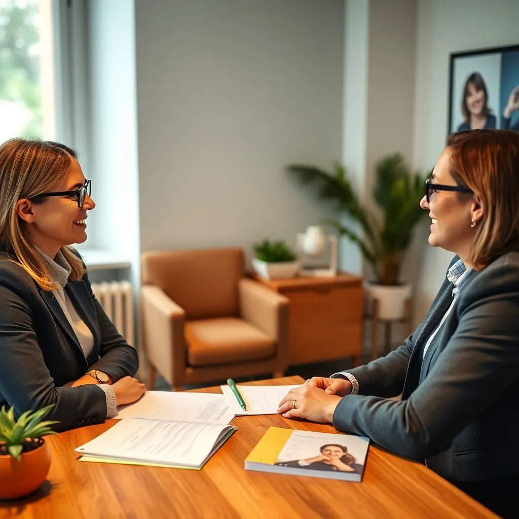 Coach en cliënt in een-op-een financiële coaching sessie
